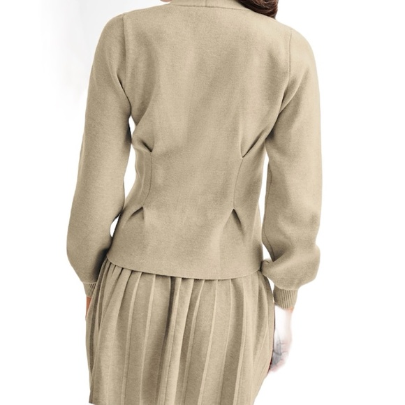 Meshki Beverly Knit Pleated Mini Skirt - Oak - Picture 3 of 7